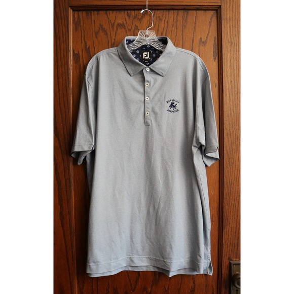 FootJoy Other - FOOTJOY Polo Shirt Mens‎ XL Bull Valley Golf Club Gray Stretch Performance Lisle
